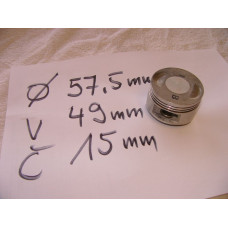 Pist prumer 57,4 vyska 38 cep 15 motor 150cc variator